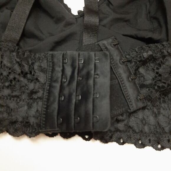 PARFAIT Adriana Black Lace Non-Wired Bralette Longline Bra Sz 36DD - Picture 14 of 16